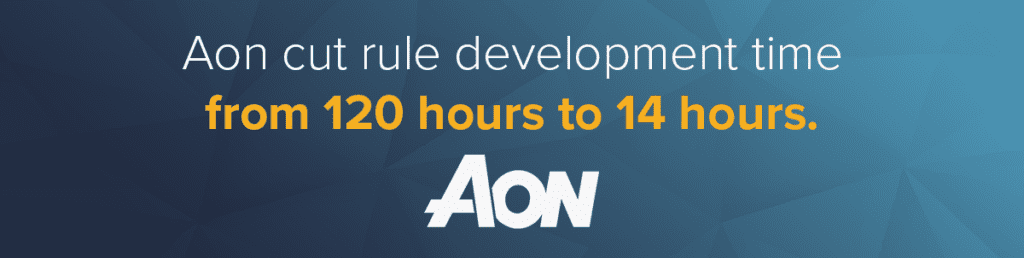 Aon cuts rule development time case study 