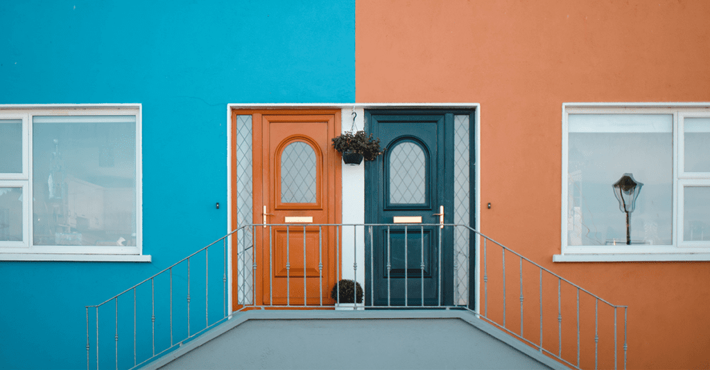 two doors illustrating the difference between digital process automation and RPA